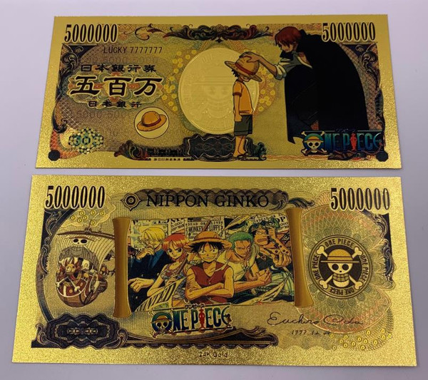One Piece Anime (Shanks & Kid Luffy) Souvenir Coin Banknote