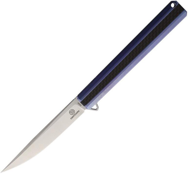 DEFCON SUITS - Blue Titanium + Carbon Fiber Handle Folding Knife [Bohler M390] TF9389-2