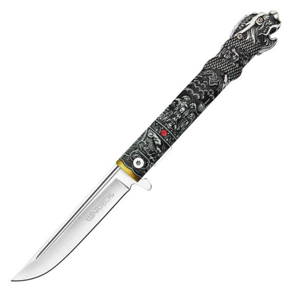 Highlander Dragon Handle (Satin Blade) Assisted Pocket Knife