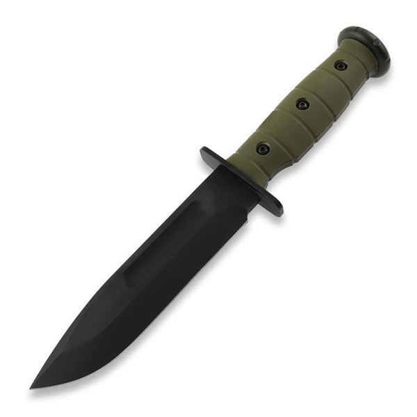 Medford USMC Fighter OD Green G10 (6.5" Black S35VN) Fixed Blade Knife