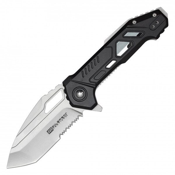 MilSpec Tanto Tactical EDC Black Aluminum Handle A/O Pocket Knife