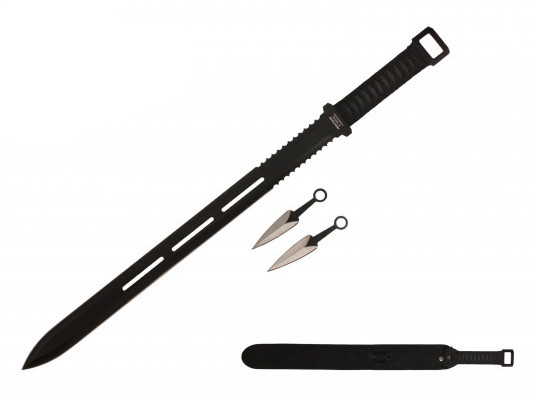 28" Ninja Sword with Throwing Knives