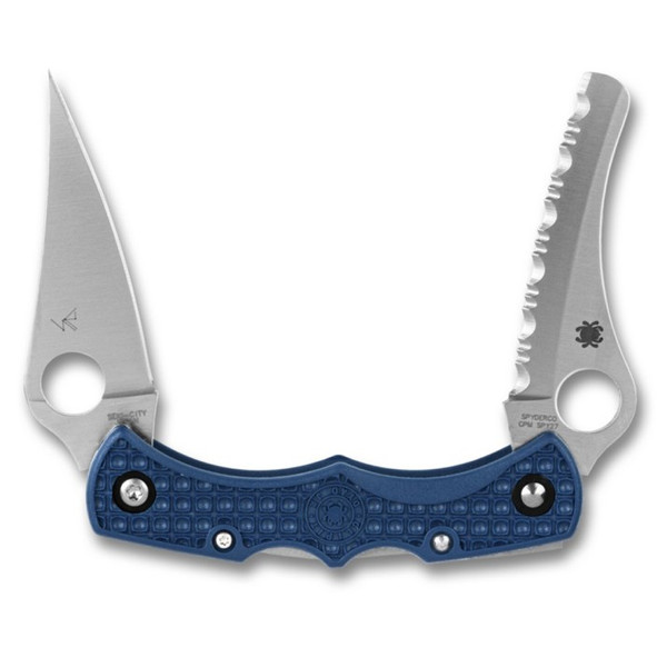 Dyad Jr. Lightweight Blue FRN Knife (2.43" Satin SPY27) Spyderco [Sprint Run] C39P&SCBL