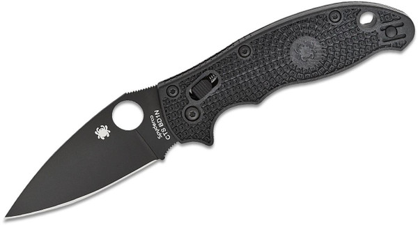 Manix 2 Black FRCP Knife [3.37" Black BD-1] Spyderco C101PBBK2