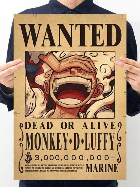Print - One Piece Wanted Poster (MONKEY D LUFFY 5th GEAR) 3,000,000.000