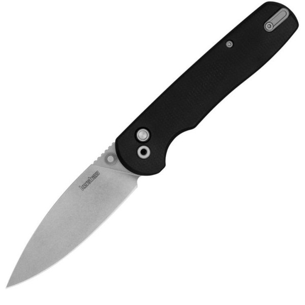 Remnate Button Lock Micarta Pocket Knife (3.5" Stonewash D2) Kershaw