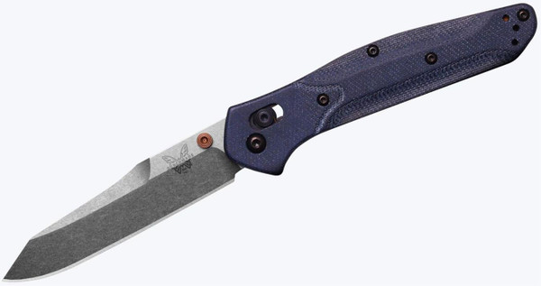 Benchmade Osborne (Denim Micarta) Reverse Tanto (3.40" Satin M390) 940-04