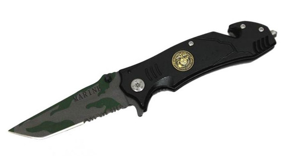 Marine Rescue (Black) A/O Pocket Knife