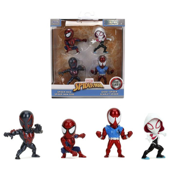 Metalfigs 2.5" - Spider Man (4 Pack) [Metal Die-Cast]