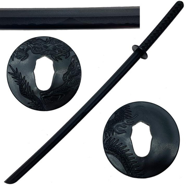 Bokken - (BLACK) Dragon Guard Samurai Sword [ABS Plastic Trainer]