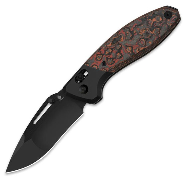 Bulli Clutch Lock Knife Titanium + Fat Carbon (3.33" Black DLC S45VN) Kizer Cutlery Ki3695A3