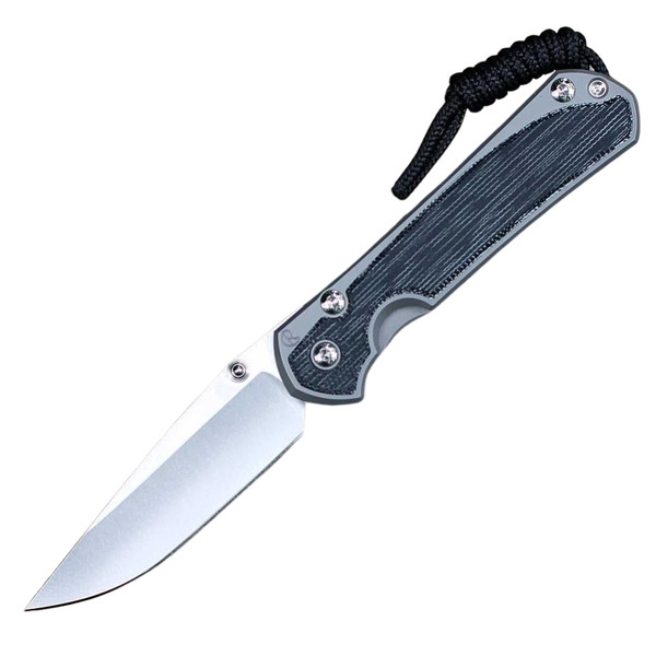CRK - Small Sebenza 31 Insingo (Inlay Black Canvas Micarta) Sandblasted (2.94" Stonewashed MangnCut) S31-1220