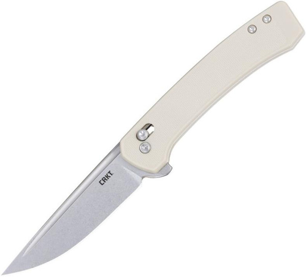 CRKT - Q Compact (Sand GRN) Crossbar Lock Pocket Knife (3" Stonewash 14C28N)