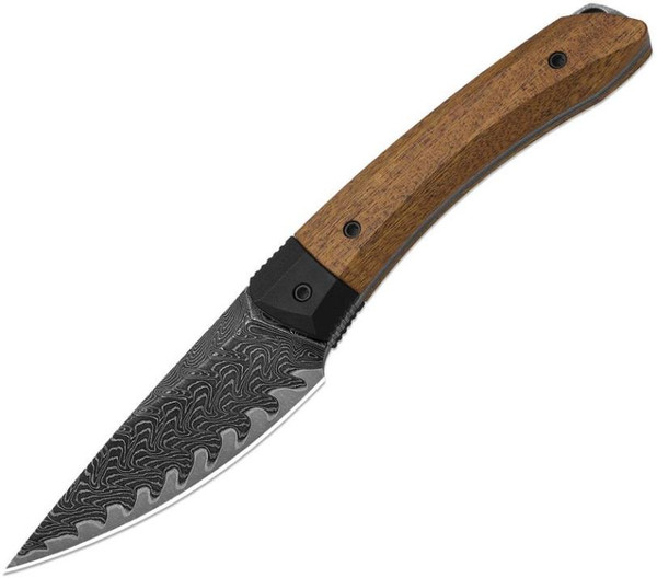 Momo Fix 3 (Mkuruti Wood & G10) Fixed Blade [3.20" Takefu VG-10 Damascus] Kizer Cutlery 1124A1