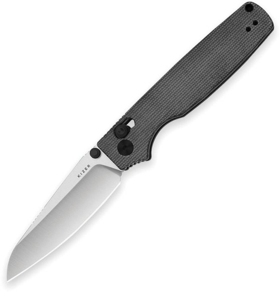 Original 2 Clutch Lock Knife Black Micarta (3.19" Satin 14C28N) Kizer Cutlery V3605.2SA1