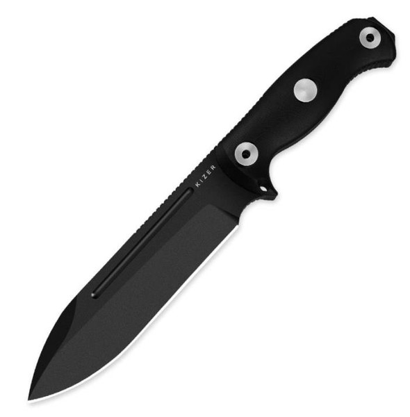 Drop Bear Fix 7 (Black G10) Fixed Blade [6.51" Black Coating 1095] Kizer Cutlery 1103A2