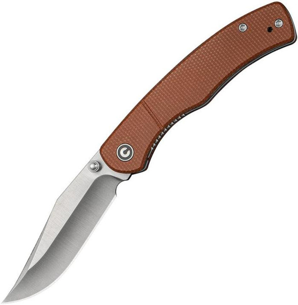 CIVIVI Clingman (Brown Canvas Micarta) Linerlock Pocket Knife [3" Satin Nitro V] C23065-3