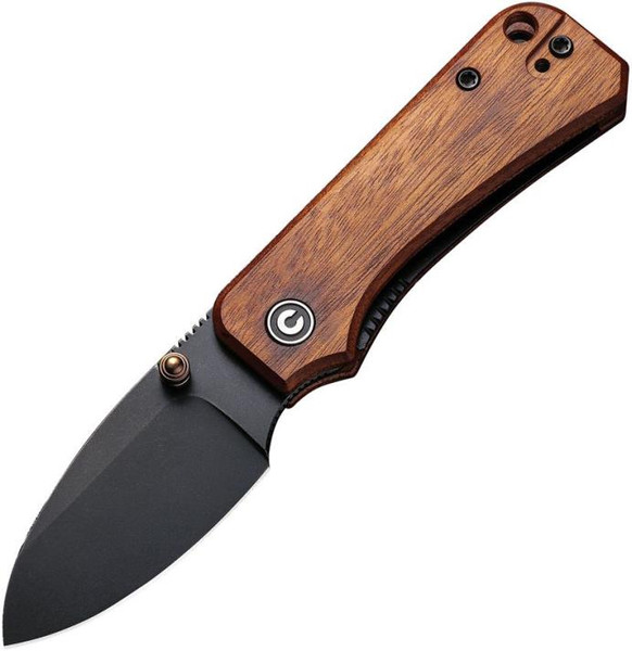 CIVIVI Baby Banter (Guibourtia Wood) Linerlock Pocket Knife [2.25" Black Stonewash Nitro V] C19068SB-2