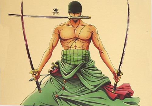 Print - Roronoa Zoro Three Style Swords Men (One Piece Anime