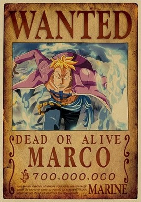 Print - One Piece Wanted Poster (MARCO) 700,000,000 - Pure Blades