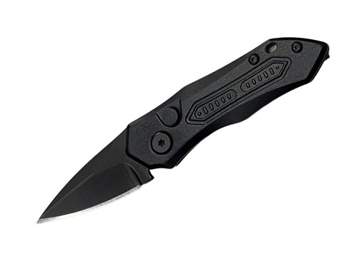 Atomic Mini Push Button (BLACK) Auto Pocket Knife #49 - Pure Blades