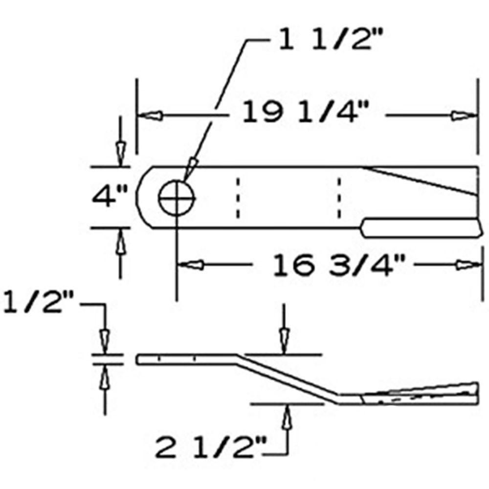 7829bh Rotary Cutter Blade Cw For Bush Hog 109 1109 1166 1209 12512 Farmer Bobs Parts And Supplies Llc