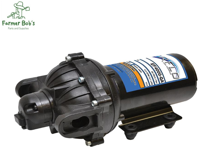 4.0 GPM Diaphragm 12 Volt Pump w/ Quick Disconnect Ports, 60 psi, Everflo Everflo Farmer Bob