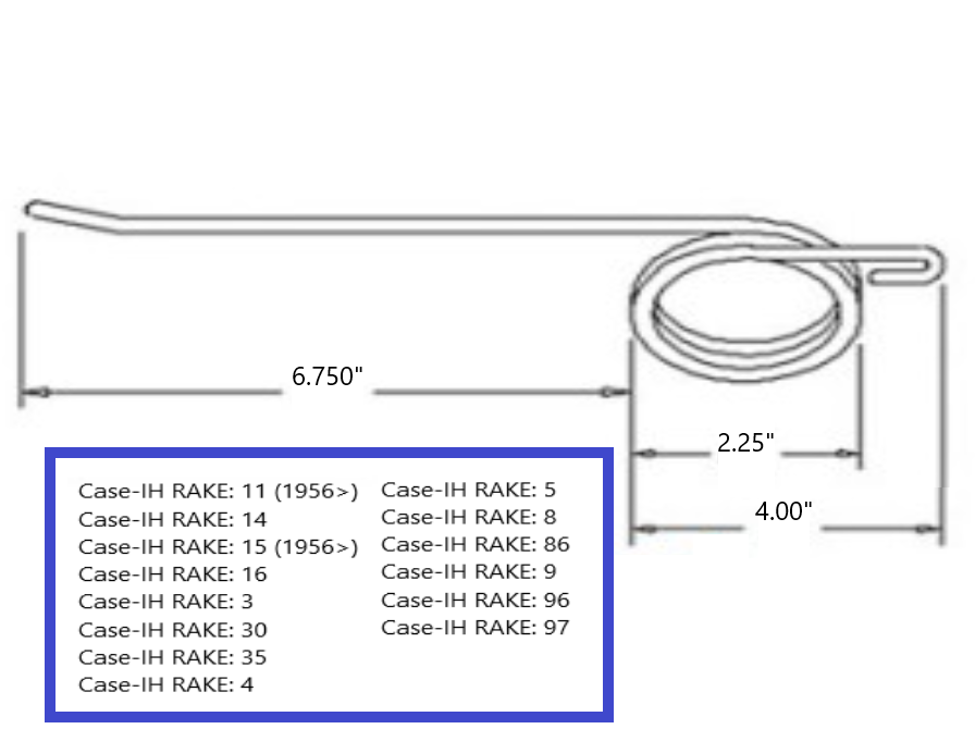 Rake Tooth fits several Case-International Harvester Rakes | R15080 ...