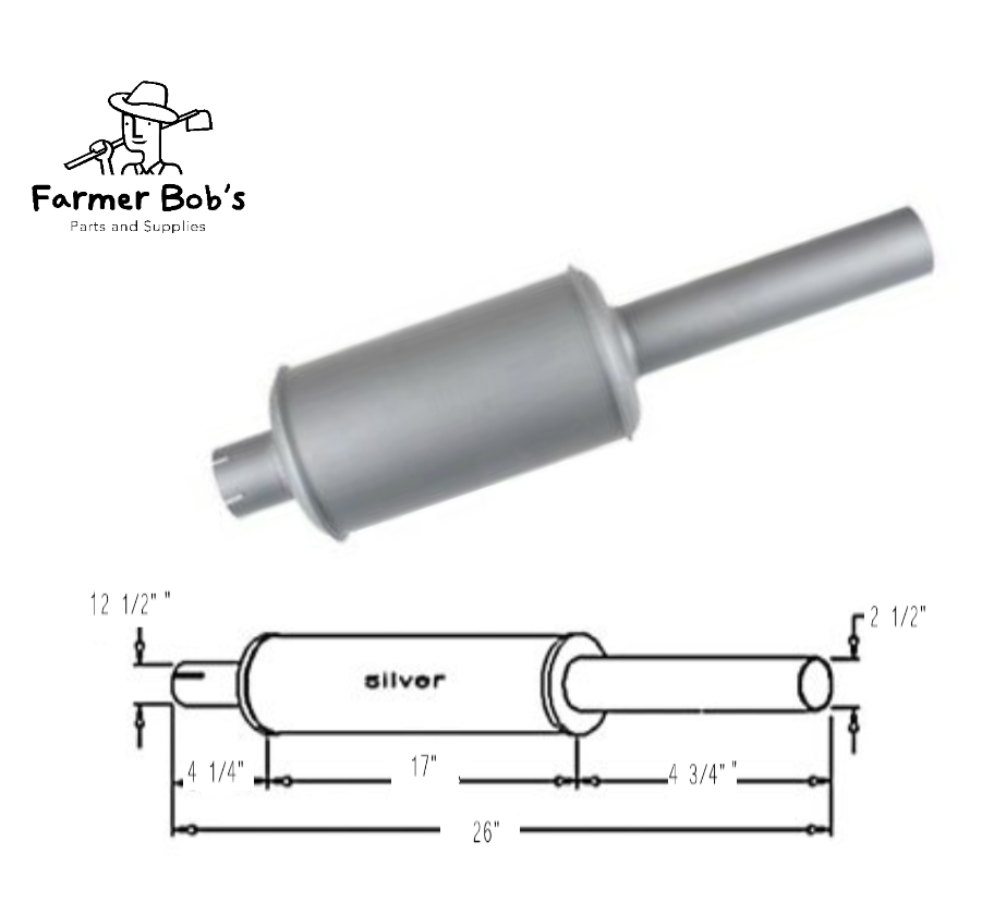 Aftermarket Muffler Fits Case IH International Harvester 430 530 600