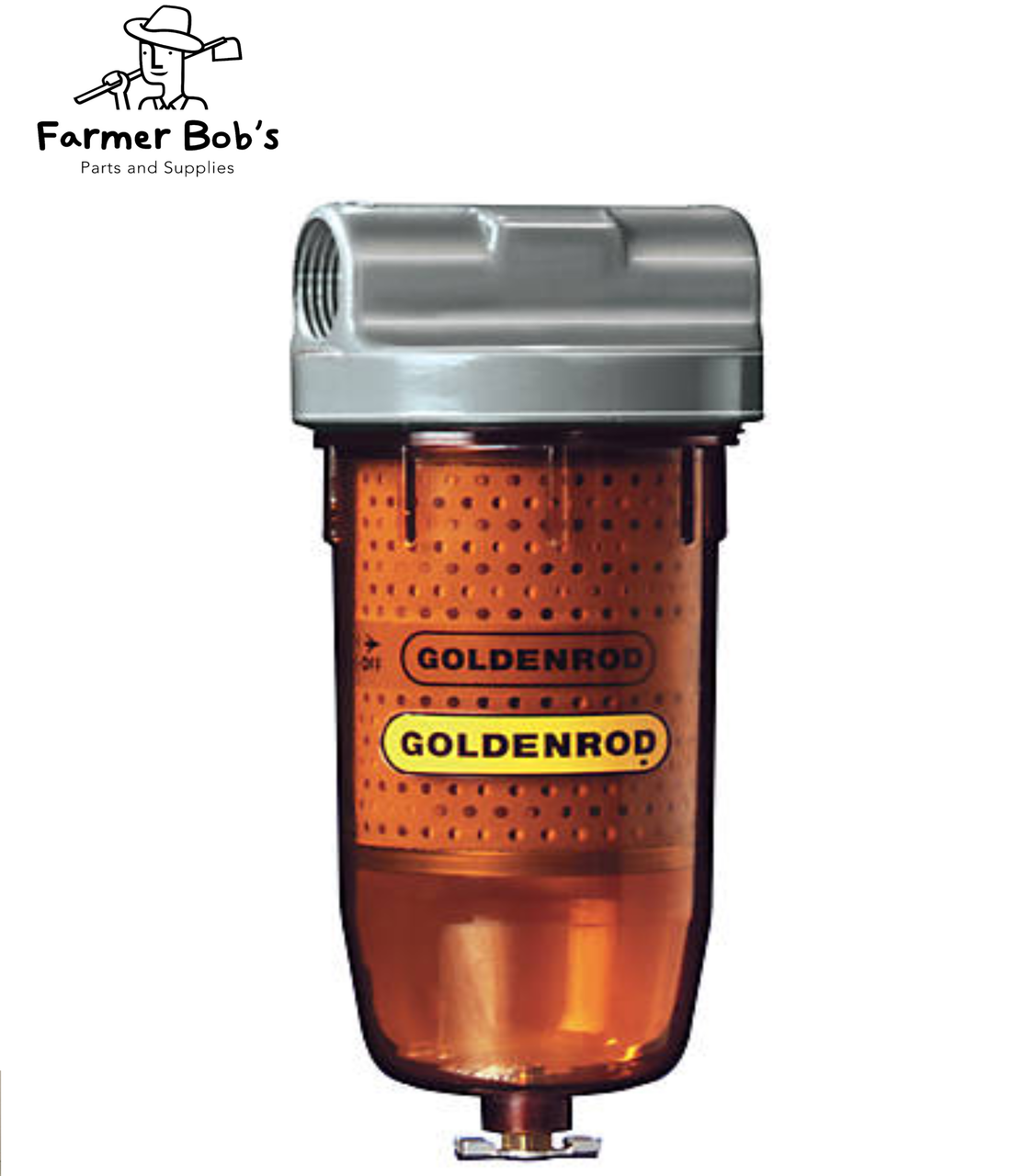Goldenrod Fuel Filter Assembly with standard bowl 1" NPT Goldenrod