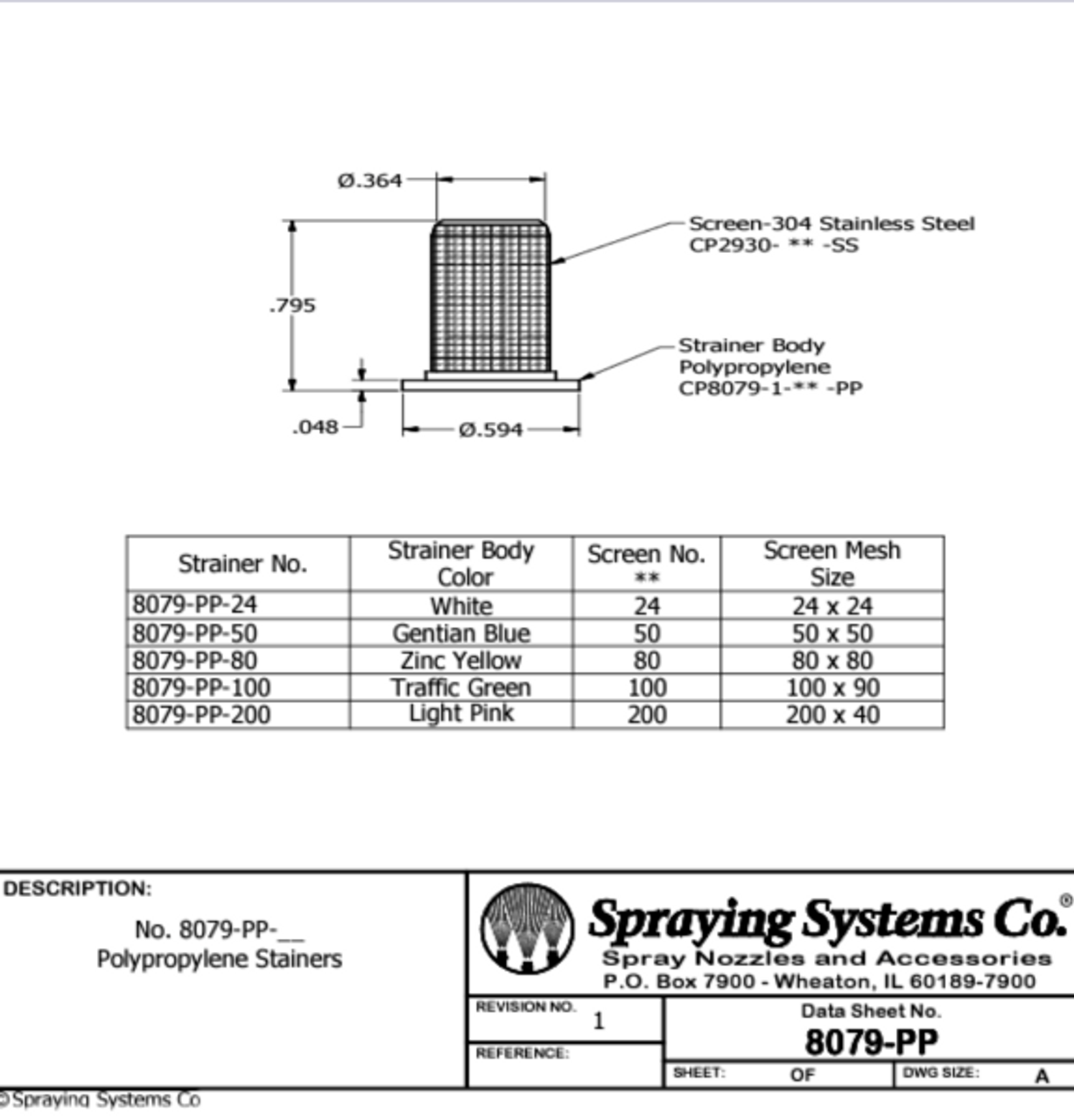 Teejet Poly Tip Strainer w/ Stainless Steel 50 Mesh Screen Teejet Technologies Farmer Bob's