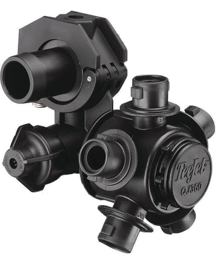 Teejet QJ365C 5 Outlet Quick Nozzle Body with Check Valve 3/4