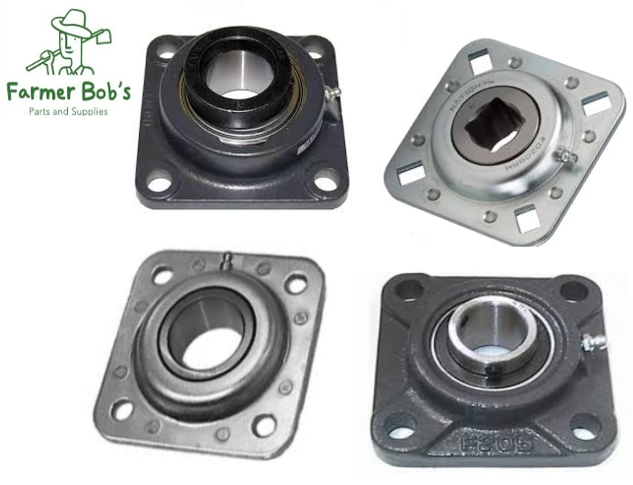 High Quality! HCFS209-28 1-3//4/" 4-Bolt Flange Bearing