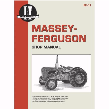  I&T Shop Manuals Massey-Ferguson TO35, F40, MH50, MHF202, MF35, MF50, MF202 and MF204 manual. 