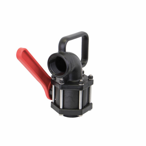 2" Nozzle Valve Full Port w/  Angled Hose End, Banjo