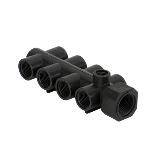 8-Way Nylon Manifold  3/4" Inlet w/ 1/2" Outlets, Banjo