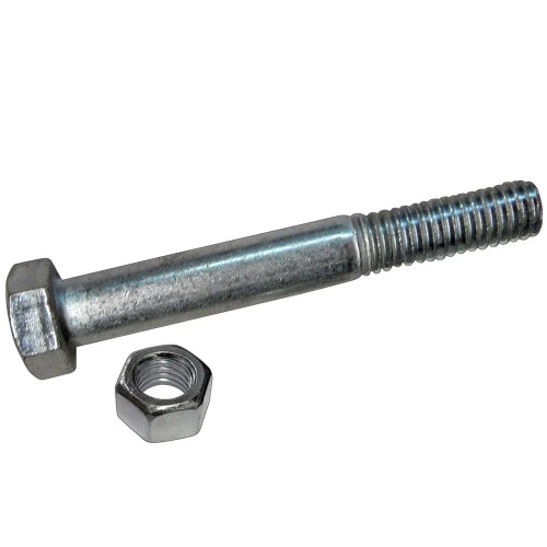 1" x 7.5" Axle Bolt For Tail Wheel comes with Lock Nut