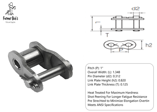 80-1, Roller Chain Offset Link Standard ( Half Link