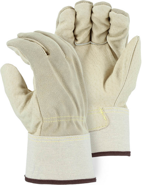 Big Time Products 92273-23 True Grip Cotton Jersey Work Gloves, Brown, Men's,  Large, 3-Pk.