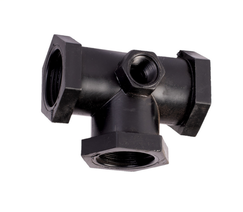 Hypro Female 3/4" Poly Tee With 1/4" Gauge Port