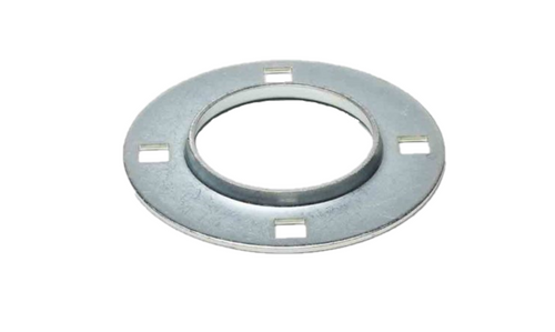 Greaseable Single Steel Bearing Flange 4 Hole Round For 85 MM OD Bearings