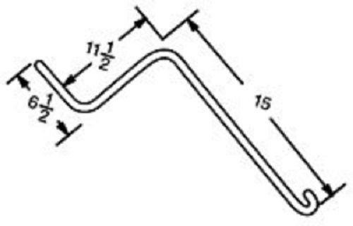 100 of OTMA Wheel Rake Tines 6.5" x 11.5" x 15" Curved End w/ 0.262 Thick Wire