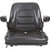 Universal Fold-Down Seat w/ Armrests, fits Tractors, Forklifts, Skid Steers & more (Black)