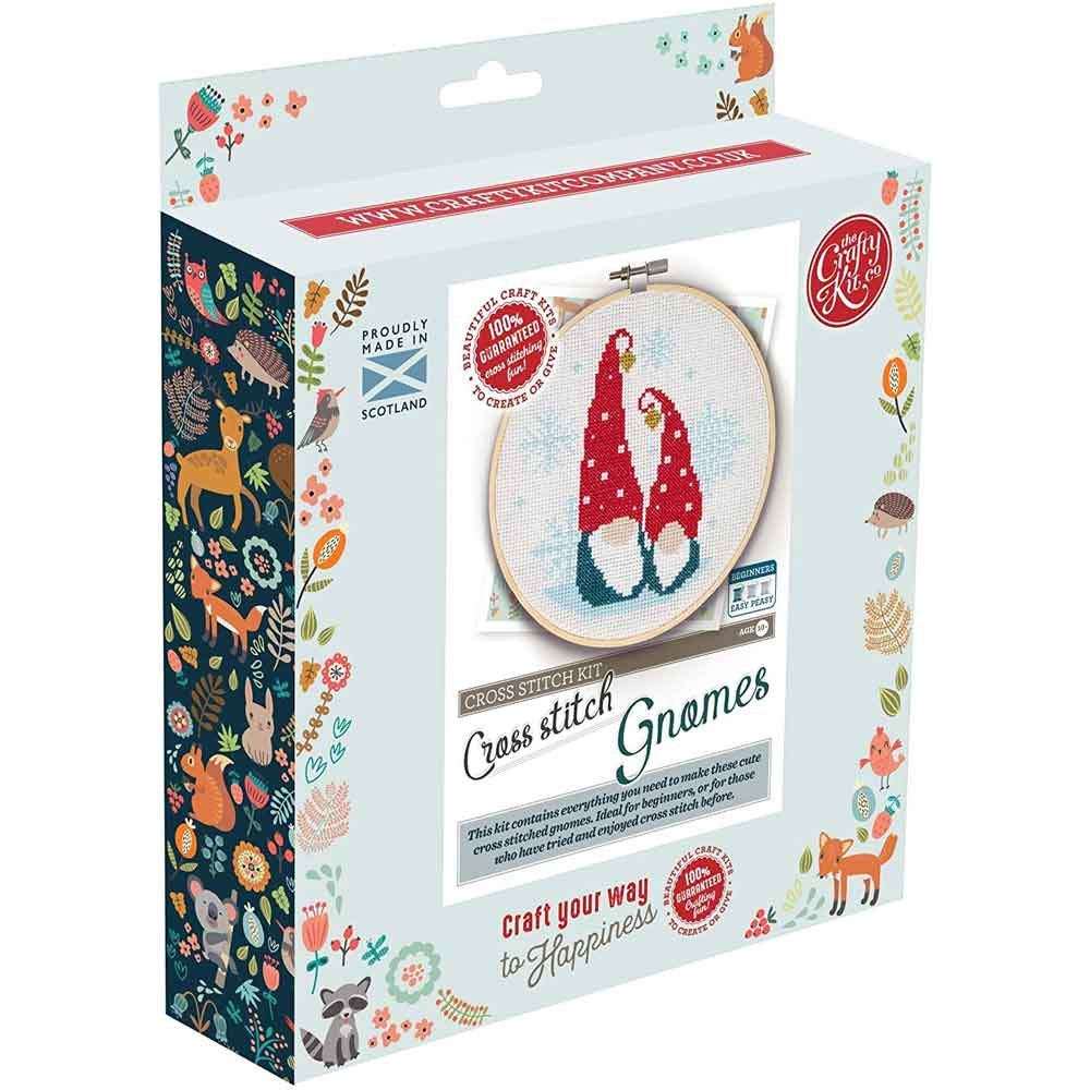 The Crafty Kit Company Cross Stitch Kit Nordic Gnomes Outback Yarns
