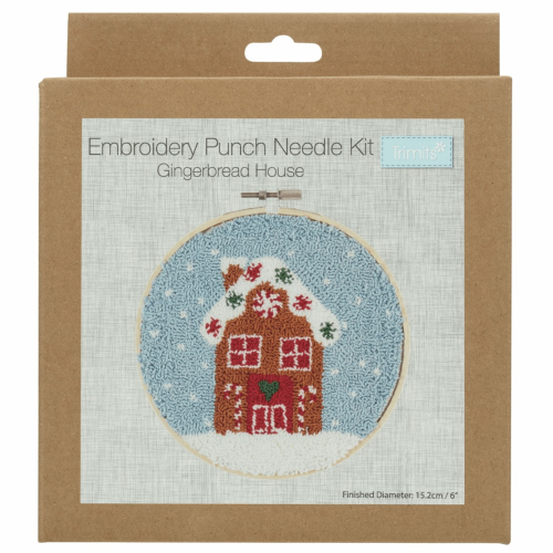 Trimits Punch Needle Kit Gingerbread House Outback Yarns