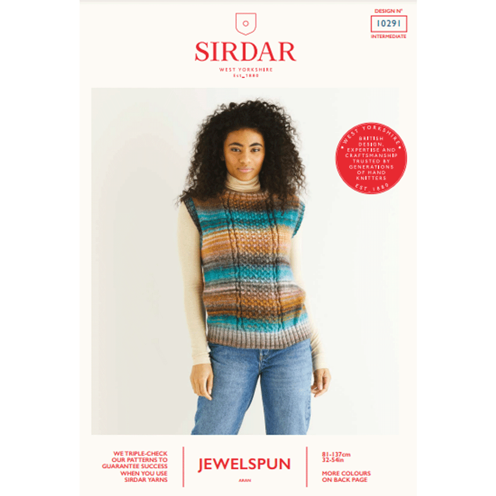 Ladies Tank Top Knitting Pattern Sirdar Jewelspun Aran 10291 Digital Download Digital Ladies Tank Top Knitting Pattern Sirdar Jewelspun Aran 10291 Digital Download Digital