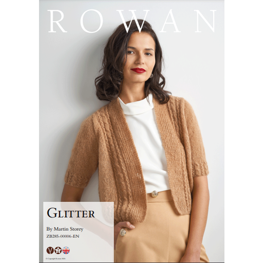 Rowan Women's Glitter Cardigan Knitting Pattern using Patina Outback