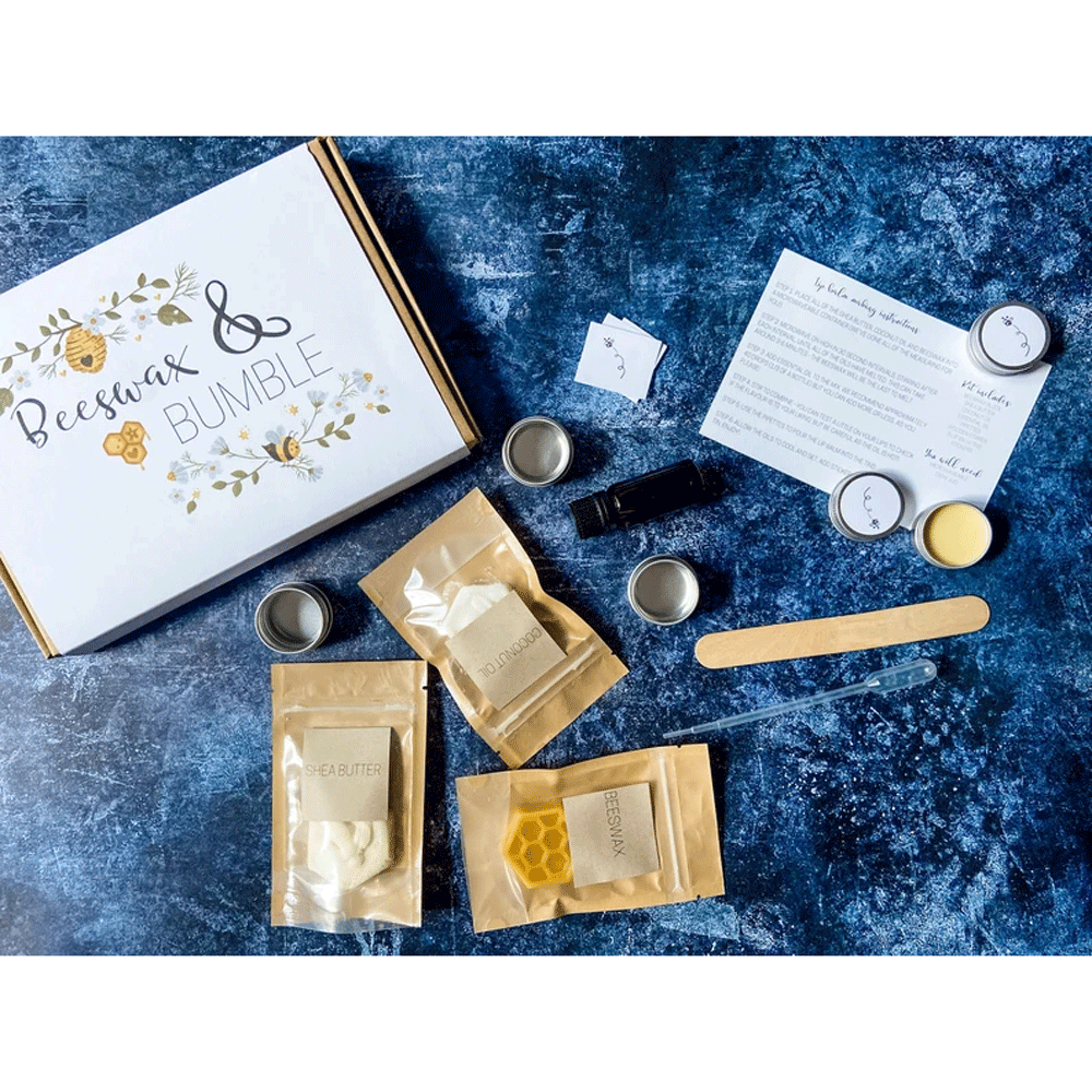 Beeswax Lip Balm Kit Learn to make your own Lip Balm Bee & Bumble