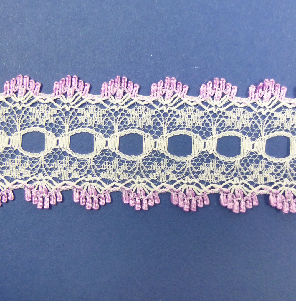 Eyelet Knitting in Lace 30mm - various colours | Lilac