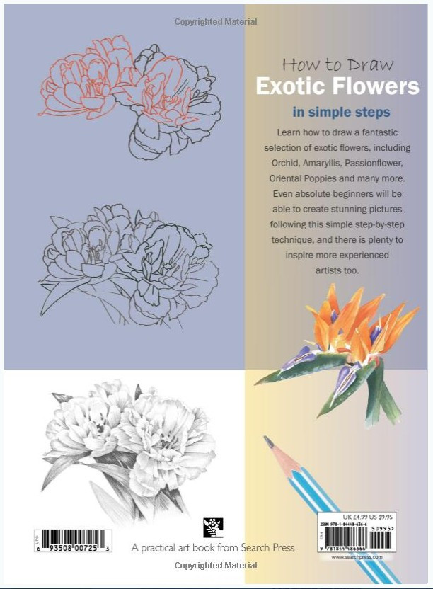 How to Draw Exotic Flowers by Whittle Drawing Book Outback Yarns